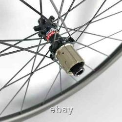 700C Carbon Fiber Clincher Tubeless Tubular Wheels Road Bike Wheelset 38x25mm