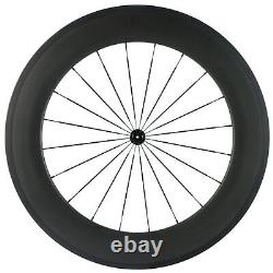 700C Carbon Fiber Disc Wheel rear carbon 88mm wheels TT/track/road bicycle wheel