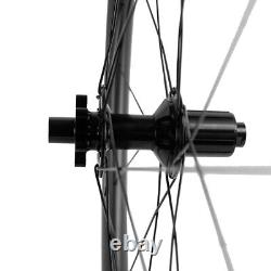 700C Carbon Fiber Gravel Bike Wheelset Road Bicycle Disc Brake Wheels Tubeless