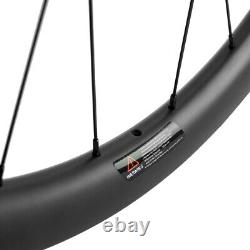 700C Carbon Fiber Gravel Bike Wheelset Road Bicycle Disc Brake Wheels Tubeless