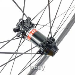 700C Carbon Fiber Road Bike Disc Wheels 38x25mm Bicycle Wheelset 1580g Tubeless