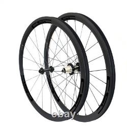 700C Carbon Fiber Road Bike Wheel Set 38mm Depth 25mm Wide Clincher/Tubeless Rim