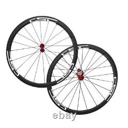 700C Carbon Fiber Road Bike Wheel Set 38mm Depth 25mm Wide Clincher/Tubeless Rim