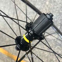 700C Carbon Fiber Road Bike Wheel Set Clincher Tubular Bicycle Wheels Matt