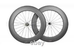 700C Carbon Fiber Road Bike Wheels 88mm Depth 23mm Wide Tubeless Matte/Glossy