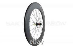 700C Carbon Fiber Road Bike Wheels 88mm Depth 23mm Wide Tubeless Matte/Glossy