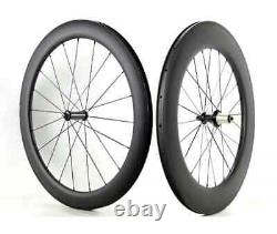 700C Carbon Fiber Road Bike Wheelset 60mm 88mm Depth 25mm Width Clincher/Tubular