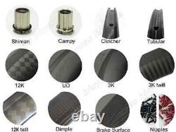 700C Carbon Fiber Road Bike Wheelset 60mm 88mm Depth 25mm Width Clincher/Tubular
