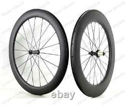 700C Carbon Fiber Road Bike Wheelset 60mm 88mm Depth 25mm Width Clincher/Tubular