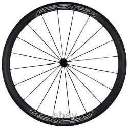 700C Carbon Fiber Tubular Bicycle Wheels Road Bike Wheelset Ceramic Bearings Hub