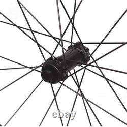 700C Carbon Fiber Wheels 36T ratchet Disc Brake Road Bike Wheelset Center Lock