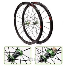 700C Carbon Fiber Wheels Cosmic Road Bicycle Bike Wheelset V/C Brake Alloy 40mm