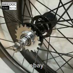 700C Carbon Fiber Wheelset Road Bicycle Basalt Brake Fixed Gear Track Wheels