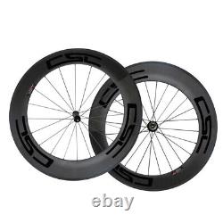 700C Carbon Fiber Wheelsets Road Bike Wheels 88mm Dapth 23mm Width Clincher Rim