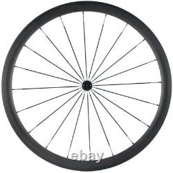 700C Carbon Fibre Road Race Bike Wheelset Clincher with Basalt Braking Surface