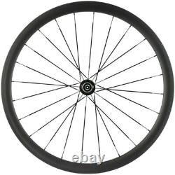 700C Carbon Fibre Road Race Bike Wheelset Clincher with Basalt Braking Surface