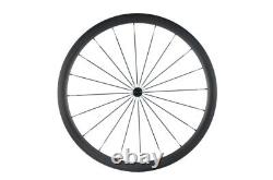 700C Carbon Fibre Road Race Bike Wheelset Clincher with Basalt Braking Surface