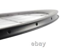 700C Carbon Fibre Road Race Bike Wheelset Clincher with Basalt Braking Surface