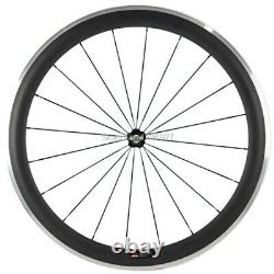 700C Carbon Fibre Wheelset Road Bike Clincher Race Bicycle Wheels Matte/Glossy