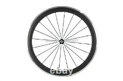 700C Carbon Fibre Wheelset Road Bike Clincher Race Bicycle Wheels Matte/Glossy