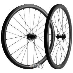 700C Carbon Gravel Bike Wheelset Road Bicycle Wheels 35 / 50mm Depth Disc Brake