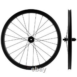 700C Carbon Gravel Bike Wheelset Road Bicycle Wheels 35 / 50mm Depth Disc Brake