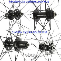 700C Carbon Gravel Bike Wheelset Road Bicycle Wheels 35 / 50mm Depth Disc Brake