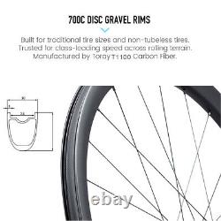700C Carbon Gravel Bike Wheelset Road Cyclocross Bicycle Wheels DT350 DT240 Hub