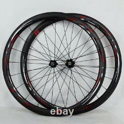 700C Carbon Road Bicycle Wheels 38/40/50/55 Clincher Tubular Wheelsets UD 3Kbias