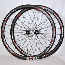 700C Carbon Road Bicycle Wheels 38/40/50/55 Clincher Tubular Wheelsets UD 3Kbias