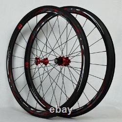 700C Carbon Road Bicycle Wheels 38/40/50/55 Clincher Tubular Wheelsets UD 3Kbias