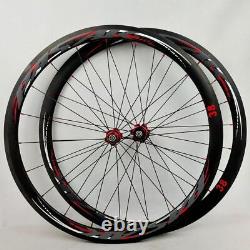 700C Carbon Road Bicycle Wheels 38/40/50/55 Clincher Tubular Wheelsets UD 3Kbias