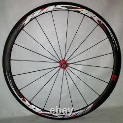 700C Carbon Road Bicycle Wheels 38/40/50/55 Clincher Tubular Wheelsets UD 3Kbias