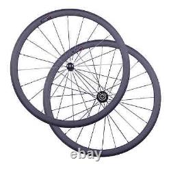 700C Carbon Road Bicycle Wheels 38mm Tubular Clincher Carbon Wheelset 25mm Width