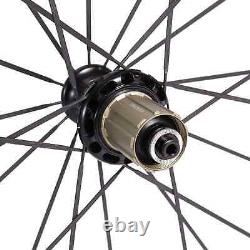 700C Carbon Road Bicycle Wheels 38mm Tubular Clincher Carbon Wheelset 25mm Width