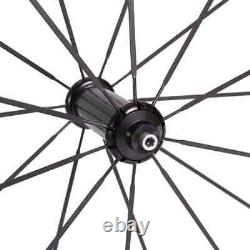 700C Carbon Road Bicycle Wheels 38mm Tubular Clincher Carbon Wheelset 25mm Width