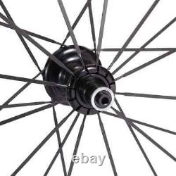 700C Carbon Road Bicycle Wheels 38mm Tubular Clincher Carbon Wheelset 25mm Width