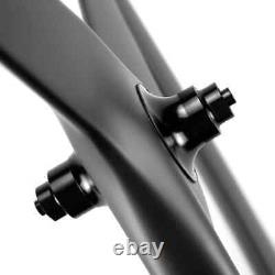 700C Carbon Road Bike 3 Spoke Wheelset 55mm Depth Tubeless V/Disc Brake Wheels