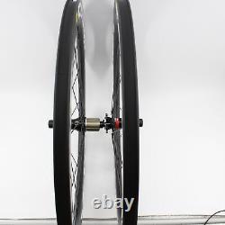 700C Carbon Road Bike Disc Brake Wheelset Clincher Tubeless Rims 38/50/60/88mm