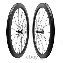 700C Carbon Road Bike Wheels 60x25mm Straight Pull Clincher Bicycle Wheelset