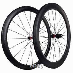 700C Carbon Road Bike Wheels Cincher Dimpled Wheelset 25mm Width 58 80mm Depth
