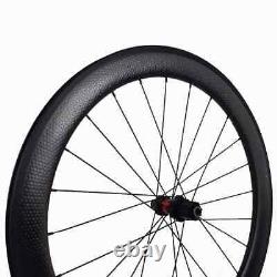 700C Carbon Road Bike Wheels Cincher Dimpled Wheelset 25mm Width 58 80mm Depth