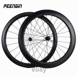 700C Carbon Road Bike Wheels Cincher Dimpled Wheelset 25mm Width 58 80mm Depth