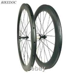 700C Carbon Road Bike Wheelset 25mm Width 38/45/50/60mm Depth Clincher Wheels