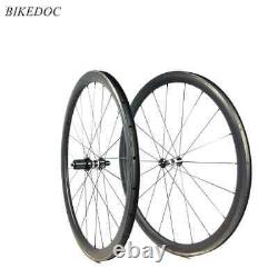 700C Carbon Road Bike Wheelset 25mm Width 38/45/50/60mm Depth Clincher Wheels