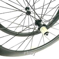 700C Carbon Road Bike Wheelset 25mm Width 38/45/50/60mm Depth Clincher Wheels