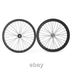 700C Carbon Road Bike Wheelset 25mm Width 38mm+60mm Depth Clincher Wheels
