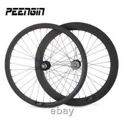 700C Carbon Road Bike Wheelset 25mm Width 38mm+60mm Depth Clincher Wheels