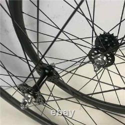 700C Carbon Road Bike Wheelset 25mm Width 38mm+60mm Depth Clincher Wheels