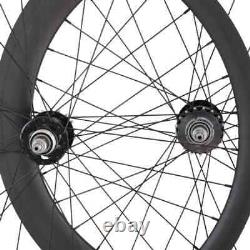 700C Carbon Road Bike Wheelset 25mm Width 38mm+60mm Depth Clincher Wheels